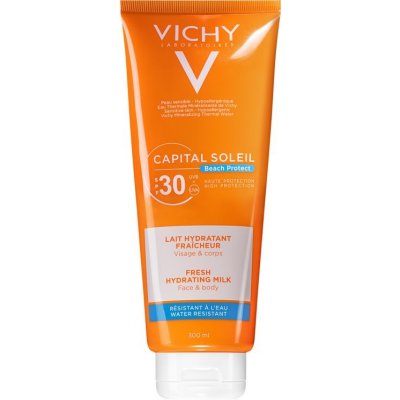 Vichy Capital Soleil Beach Protect ochranné hydratačné mlieko na tvár a telo SPF 30 300 ml