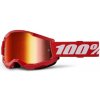 Okuliare 100% Strata 2 New Red (červené plexi)