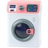 LEAN Toys 24426 Detská práčka s otočným bubnom a zvukmi, bielo-ružová