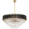 Toolight Toolight, stropná závesná krištáľová lampa 9xE14 APP1058-CP, čierna-zlatá, OSW-04400