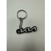 Plastová kľúčenka KIA čiernobiela