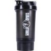 Gorilla Sports Shaker s priehradkou, 500 ml čierny