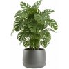 HowHomely PLASTOVÝ KVETINÁČ LUNA VASE 48X38 CM ANTRACITOVÁ