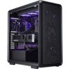 Cooler Master case MasterFrame 600 Black, Průhledná bočnice, ATX, 3x 140mm Fan, 1x 120mm Fan, Černá MF600-KGNN-S00