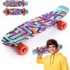 Skateboard Meteor viacfarebný Graffiti viacfarebný