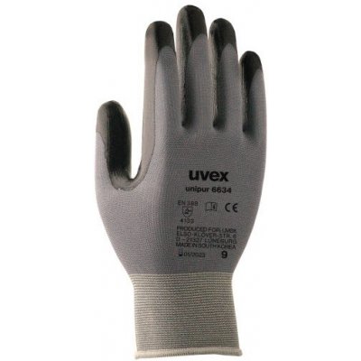 Uvex UNIPUR 6634 Pracovné rukavice Sivá-Čierna, 10