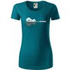 Gitara príroda - Dámske tričko z organickej bavlny Origin (GOTS) - 2XL ( Petrolejová )