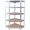 Strend Pro Regál Racks RAT80, do kúta, kovový, MDF, 5 políc, 180x90x40 cm, max. 150 kg/polica