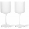 Ferm Living Sada 2 ks pohárov na biele víno Ripple, frosted