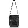 Zellia dámska čierna trblietavá crossbody kabelka Zvn22004 21 x 18 x 6 cm