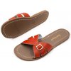 Salt-Water Sandals DÁMSKE KOŽENÉ ŠĽAPKY SALT-WATER SANDALS SLIDES - PAPRIKA Veľkosť: 40, Vnútorná dĺžka topánky v cm: 26.0, Vnútorná šírka topánky v cm: 8.9
