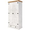 IDEA nábytok Skriňa 2-dverová CORONA biely vosk