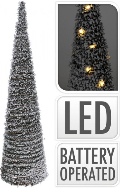Sezónkovo Zasnežený vianočný stromček s LED 80 cm