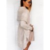 Fashionweek Italský teply svetr kabát s limcem DE LUX TC578 Farba: Fialový, Veľkosť: Universal