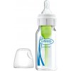 Dr Brown's options Narrow anti colic sklenená so silikónovým cumľom level1 1x1 ks biela 120 ml