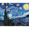 ZUTY Maľovanie podľa čísel MESIAC V PODANÍ VAN GOGHA Rámovanie bez rámu a bez vypnutia plátna Rozmer 80 x 100 cm