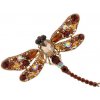 Amparo Miranda® Brošňa Vážka BR0235, Farba hnedá