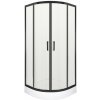 Soho Black 90 zakrivený sprchový kút so sprchovou vaničkou Alan