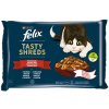 Felix Tasty Shreds lahodný výběr v šťave - s hovädzím a kuraťom 12 x (4 x 80 g)