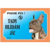 Dafiko Tabuľka francúzsky buldog tmavý 1 ks