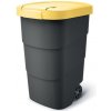 Popelnice Prosperplast Wheeler 95 l antracit se žlutým víkem