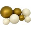 Čokoládové gule biele+zlaté/7ks