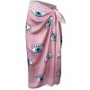 Dewberry Fabric 71058 Patterned Shiny Women Pareo-PINK ružová