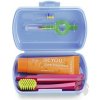 Curaprox Travel Set zubná kefka + CPS medzizubné kefky 2 ks + zubná pasta 10 ml darčeková sada, modrý