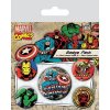 Pyramid International Placky Marvel Comics Captain America 5 ks