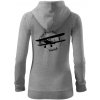 Still Plays With Planes - Mikina dámska trendy zipper s kapucňou - S ( Tmavosivý melír )