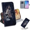 Peňaženkové kožené puzdro na Samsung Galaxy S10 - Lion