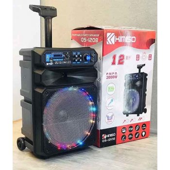 Kimiso - Prenosný bluetooth karaoke reproduktor, 12 palcov, s mikrofónom,  diaľkovým ovládaním, digitálnym displejom od 75,5 € - Heureka.sk