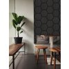 Akustický panel s dřevěnou dýhou - Hexagon - dekor dub čierny | 79,8×66 cm | ALFIstyle.cz