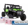 Joko Elektrické autíčko Buggy UTV 24V 200W penové kolesá kožené sedadlo nosnosť 50kg zelená