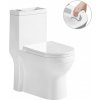 CERANO - WC kombi s umývadlom Hygisink, Rimless + UF sedátko - spodný / zadný odpad - biela lesklá - 71,5x36 cm