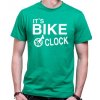 Fajntričko Cyklo Cyklo Tričko - It's Bike O'clock, Farba zelená, Strih/ Variant Pánsky/UNISEX