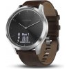 Garmin VivoMove HR Premium - stříbrná / tmavě hnědá, 010-01850-04
