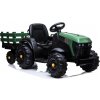 LEAN CARS Batériový traktor s prívesom BDM0925 Military Green
