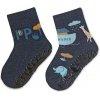 Sterntaler Ponožky protišmykové Archa AIR 2ks v balení blue melange chlapec