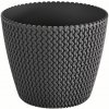 Kvetináč SPLOFY 18,7 cm - farba: antracitová - vrstva - antracit - Prosperplast
