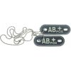 MFH ID prívesok Dog Tag krvná skupina AB pos