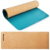 Spokey SAVASANA Korková jóga podložka, 180 x 60 x 0,4 cm, modrá
