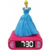 Budík s nočným 3D svetlom Disney Princezná Popoluška