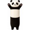 LeanToys Plyšový maskot panda, podlouhlý, válečkový, černobílý, 70 cm