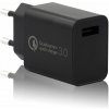 XTAR USB nabíjací adaptér, fast charge: 1x USB Qualcomm, 18W, AC 230V, čierny 6952918341543