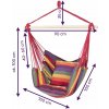 Hojdacie kreslo - hamak Zolta, viacfarebné, nosnosť 120 kg, 100 x 100 cm