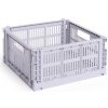 HAY Skladacia prepravka Colour Crate Medium Square Lavender