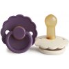FRIGG Dvojbalenie cumlíkov daisy violet dream/ cream, 6-18m, kaučuk