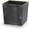 Prosperplast Kvetináč NURBI kocka betónový efekt antracit, variant 24 cm