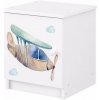 Nočný stolík Domčeky a lietadlo - Biela